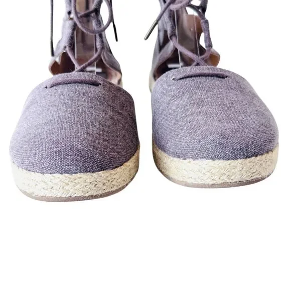 BOC/Born Concept Lucy Gladiator Espadrille Sandal Shoe Brown Canvas Size 7M - Picture 5 of 13